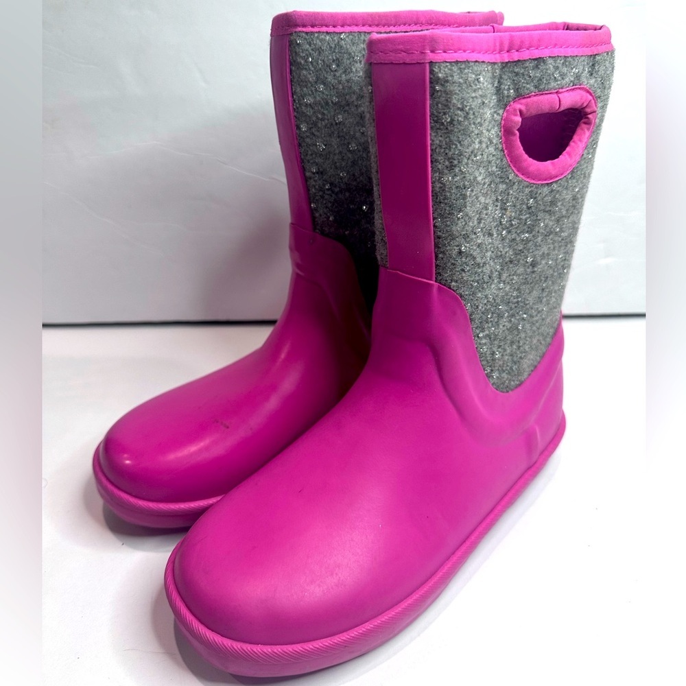 UGG Pink and Gray kids Rubber Boots sz.3